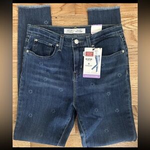 LEVI STRAUSS NWT Iconic Stretch Girls High Rise Super Skinny-Flower Design Sz 16
